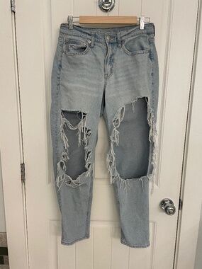American Eagle Destroyed Jeans, Size 2 Short, 90s Straight